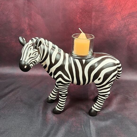 🩵PartyLite Zebra Votive/Tealight Candle Holder - Picture 5 of 16